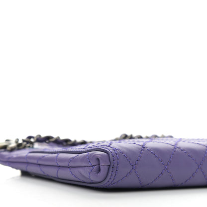 Chanel Calfskin Wild Stitch Small Shopping Tote Purple 9 of 11