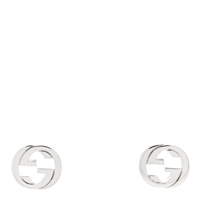 Gucci Sterling Silver Interlocking GG Stud Earrings 1 of 4