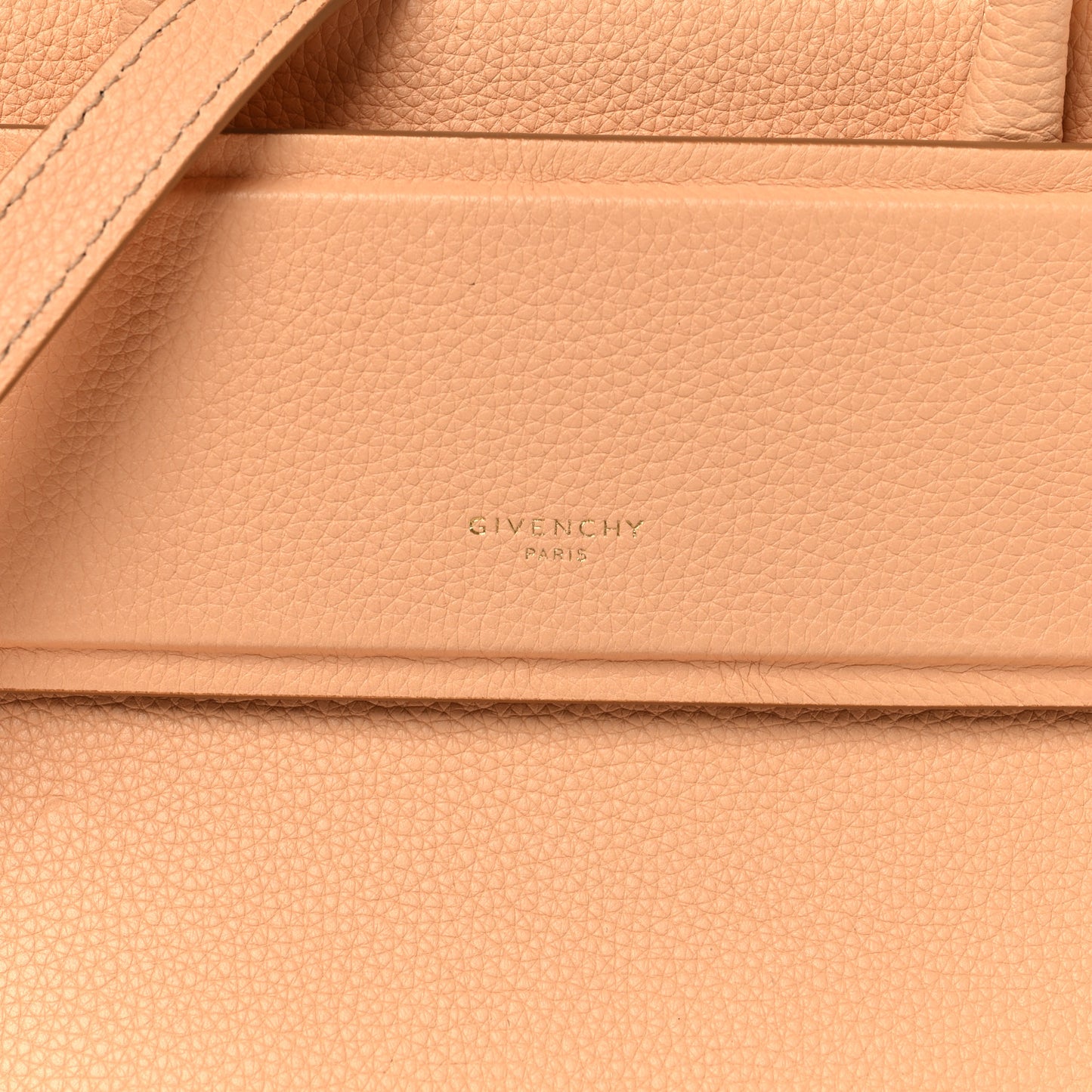 Grained Calfskin Mini Horizon Satchel Beige