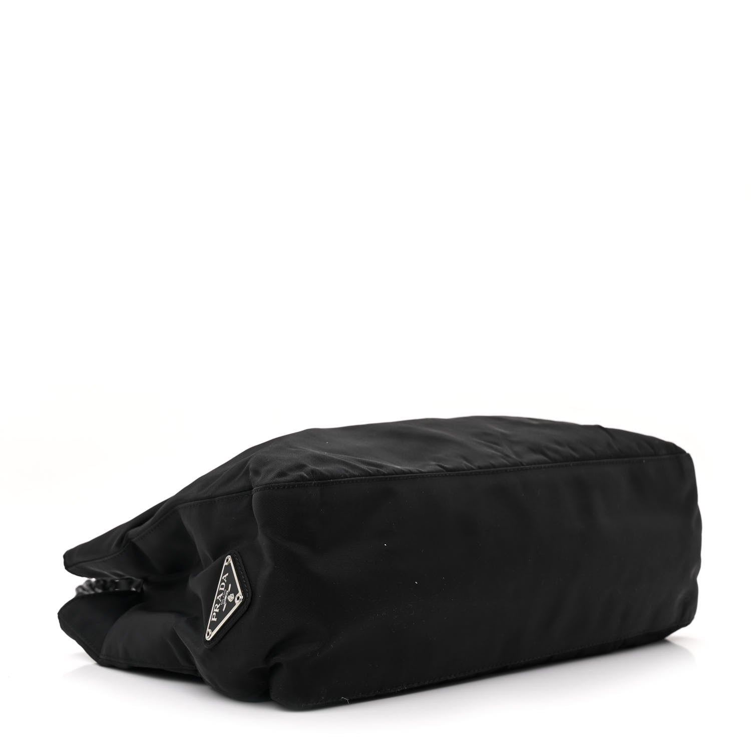Prada Tessuto Nylon Bacheli Shoulder Bag Black 4 of 11
