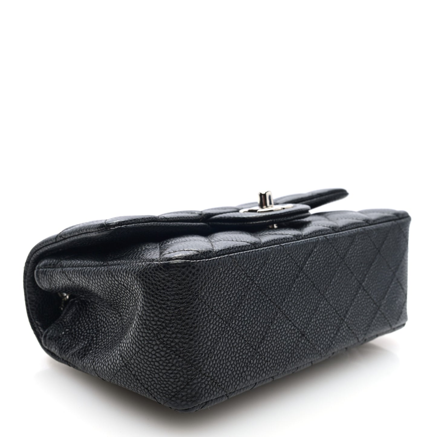 Caviar Quilted Mini Rectangular Flap Black