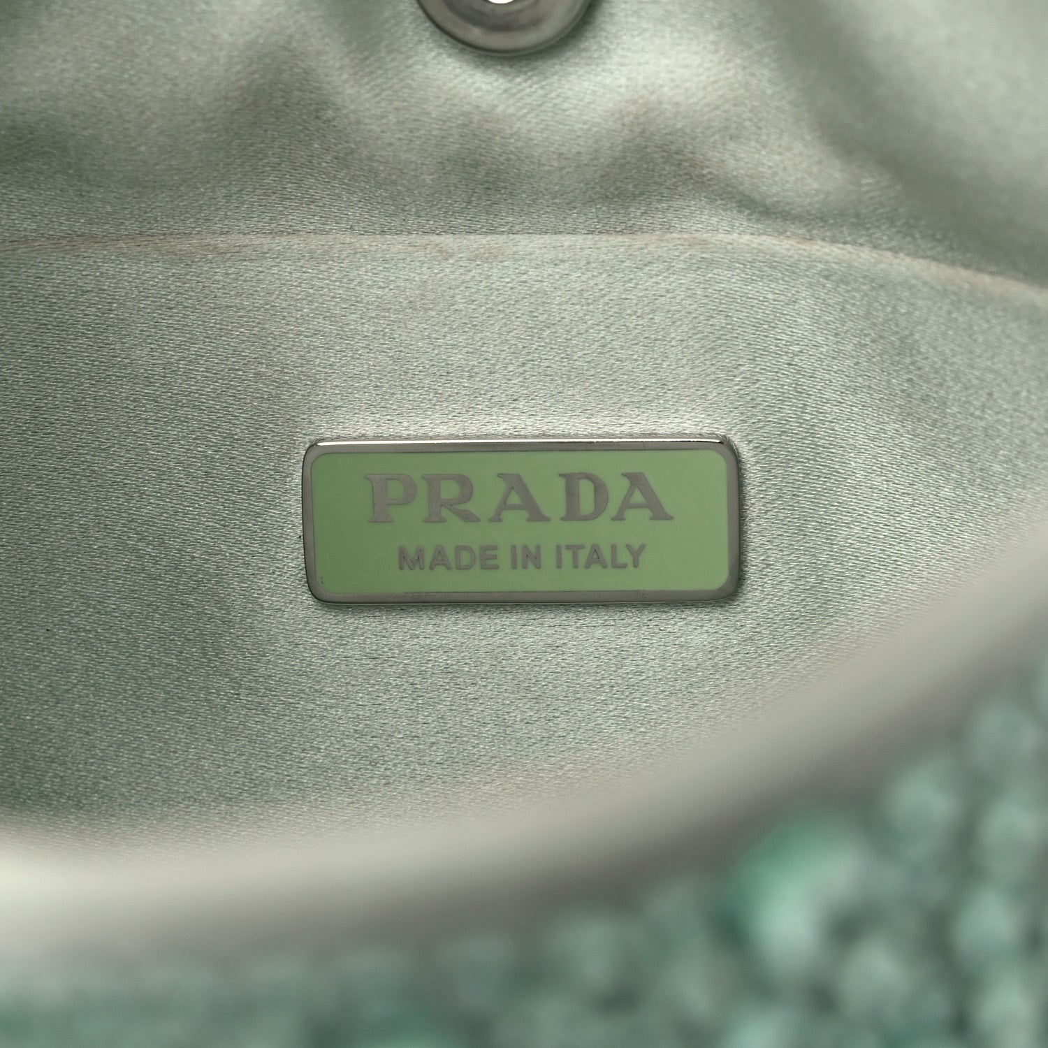 Prada Satin Crystal Cleo Adjustable Strap Shoulder Bag Acqua 6 of 11