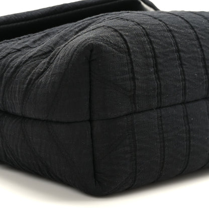 Saint Laurent Fabric Y Quilted Monogram Small Loulou Chain Satchel Black 9 of 10
