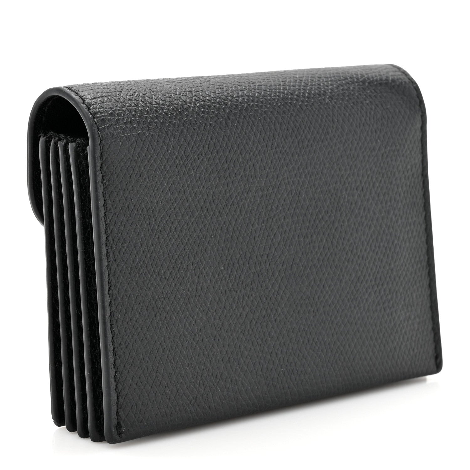 Christian Dior Grained Calfskin Saddle 5-Gusset Card Holder Black 3 of 10