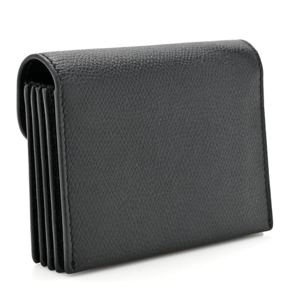 Christian Dior Grained Calfskin Saddle 5-Gusset Card Holder Black 3 of 10