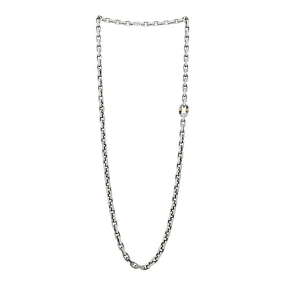 Tiffany Sterling Silver 18K Yellow Gold Makers Chain Necklace 24" 3 of 5