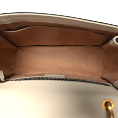 Gucci Calfskin Sylvie Web Queen Margaret Shoulder Bag Mystic White Black 5 of 10
