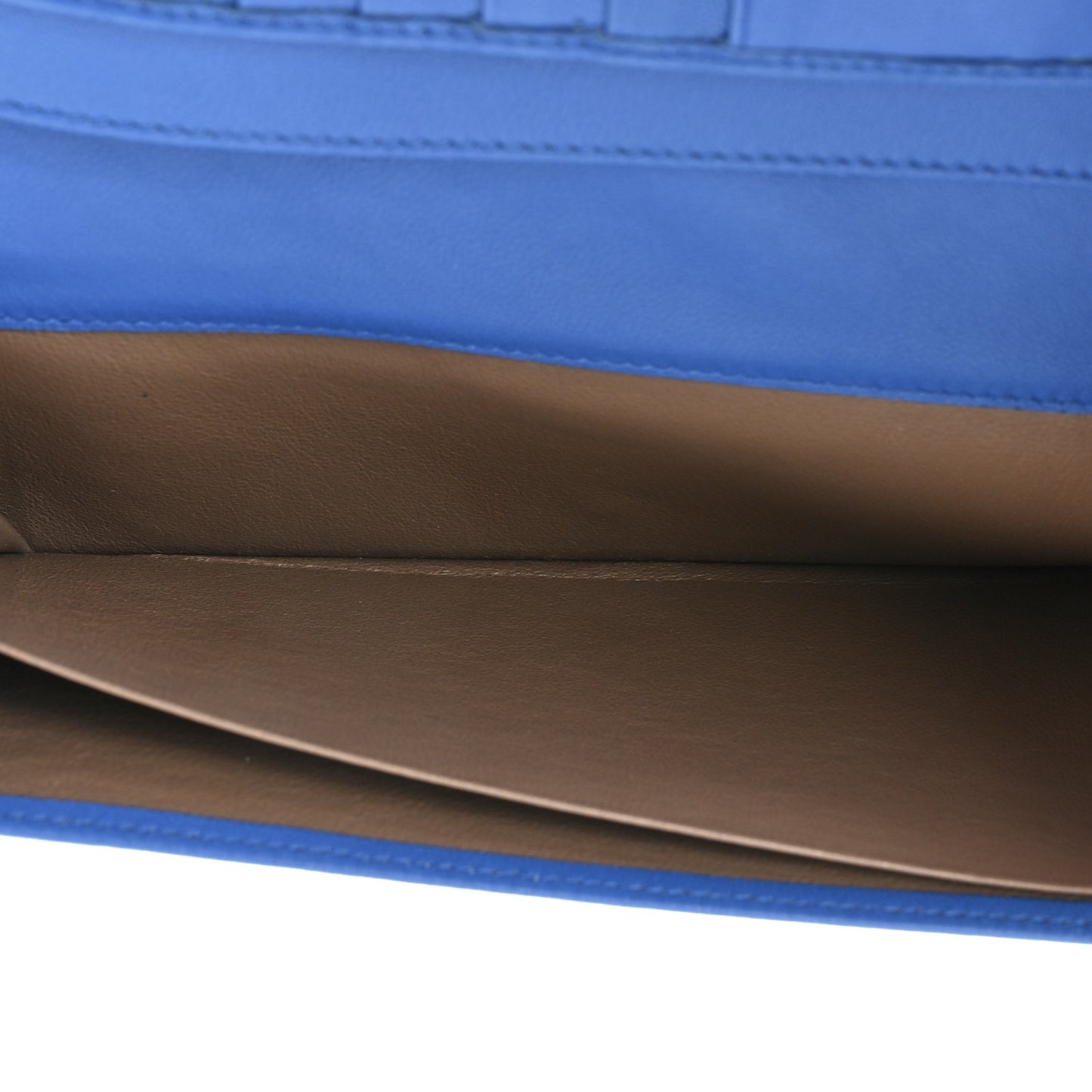 Nappa Intrecciato Continental Flap Wallet Bluette