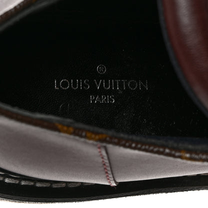Louis Vuitton Calfskin Monogram Beaubourg Platform Derby Shoes 35 Bordeaux 6 of 10
