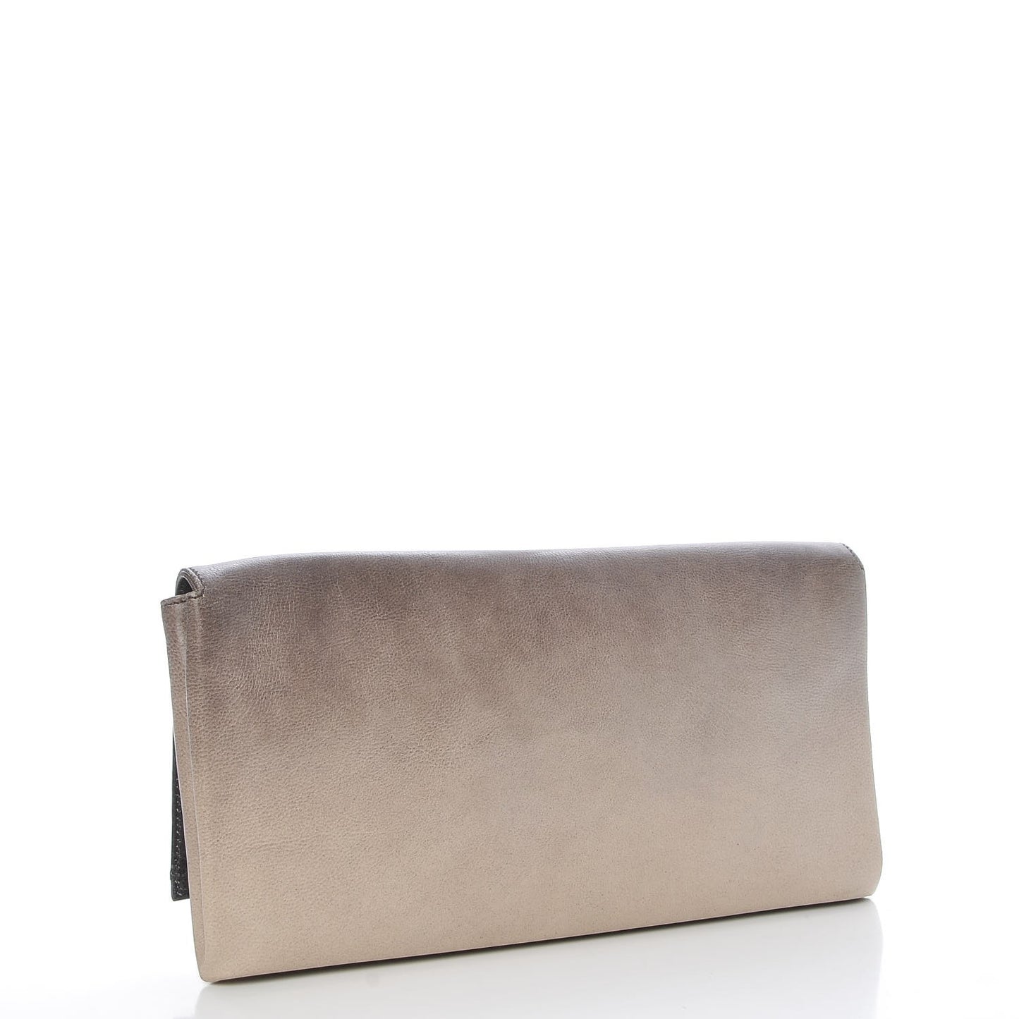 Glace Calf Fold Over Clutch Ombre Ardesia Talco