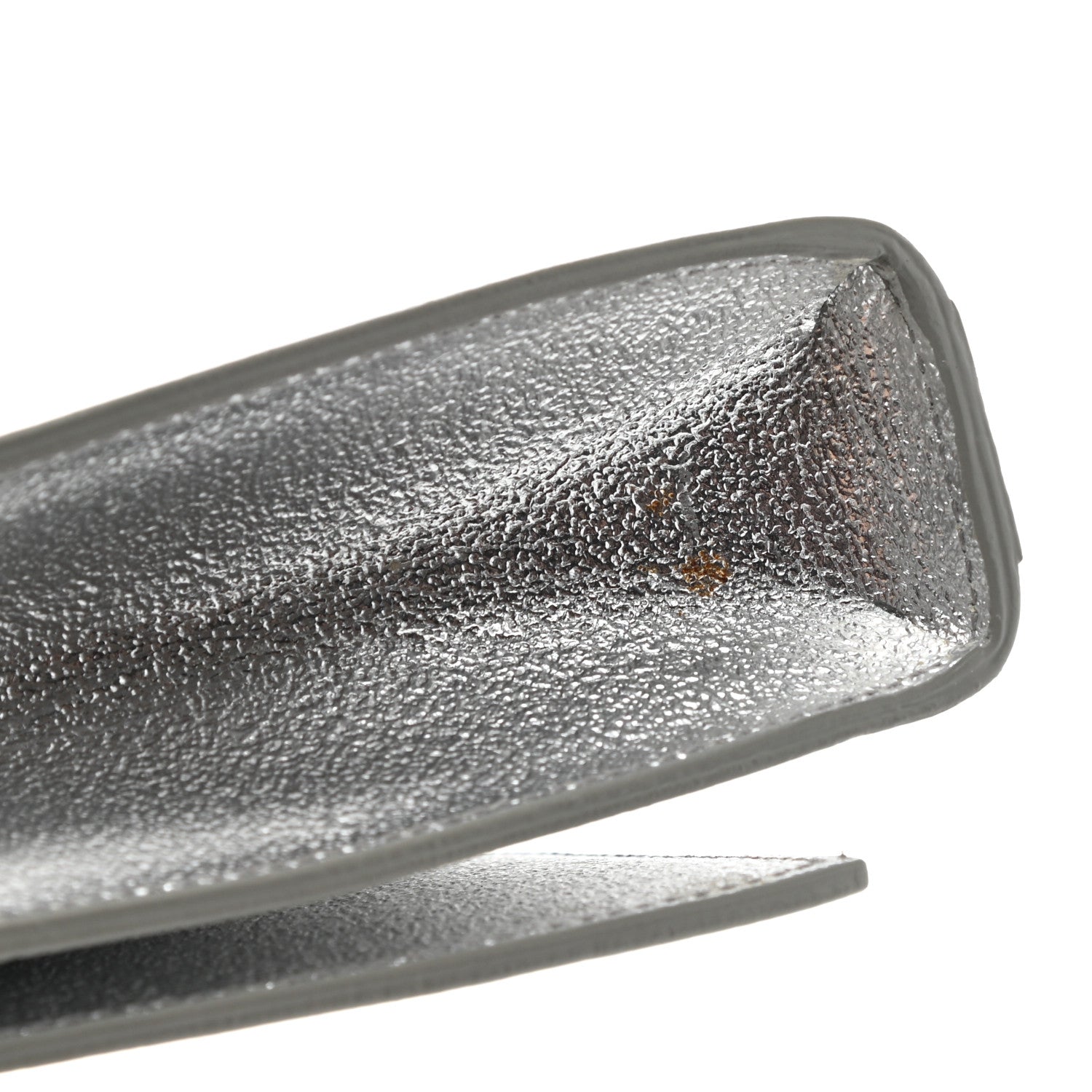 Saint Laurent Textured Metallic Calfskin Classic Monogram Cassandre Clutch Silver 6 of 13