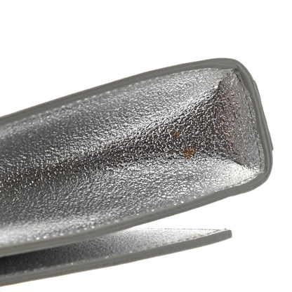 Saint Laurent Textured Metallic Calfskin Classic Monogram Cassandre Clutch Silver 6 of 13