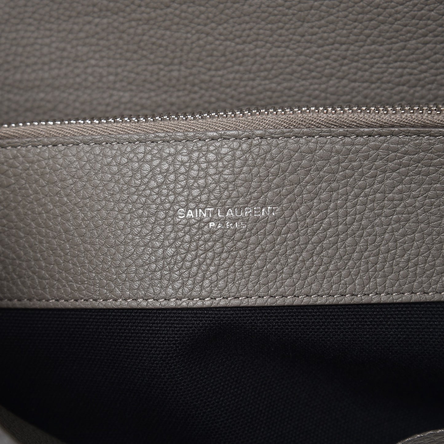 Grained Calfskin Medium Supple Sac De Jour Kaki Militaire