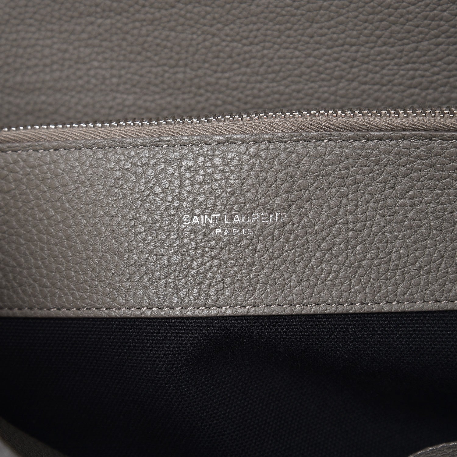 Saint Laurent Grained Calfskin Medium Supple Sac De Jour Kaki Militaire 8 of 9