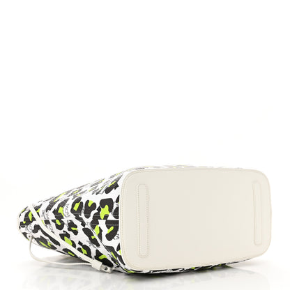 MCM Leopard Visetos Medium Aren Shopper Tote White 5 of 10