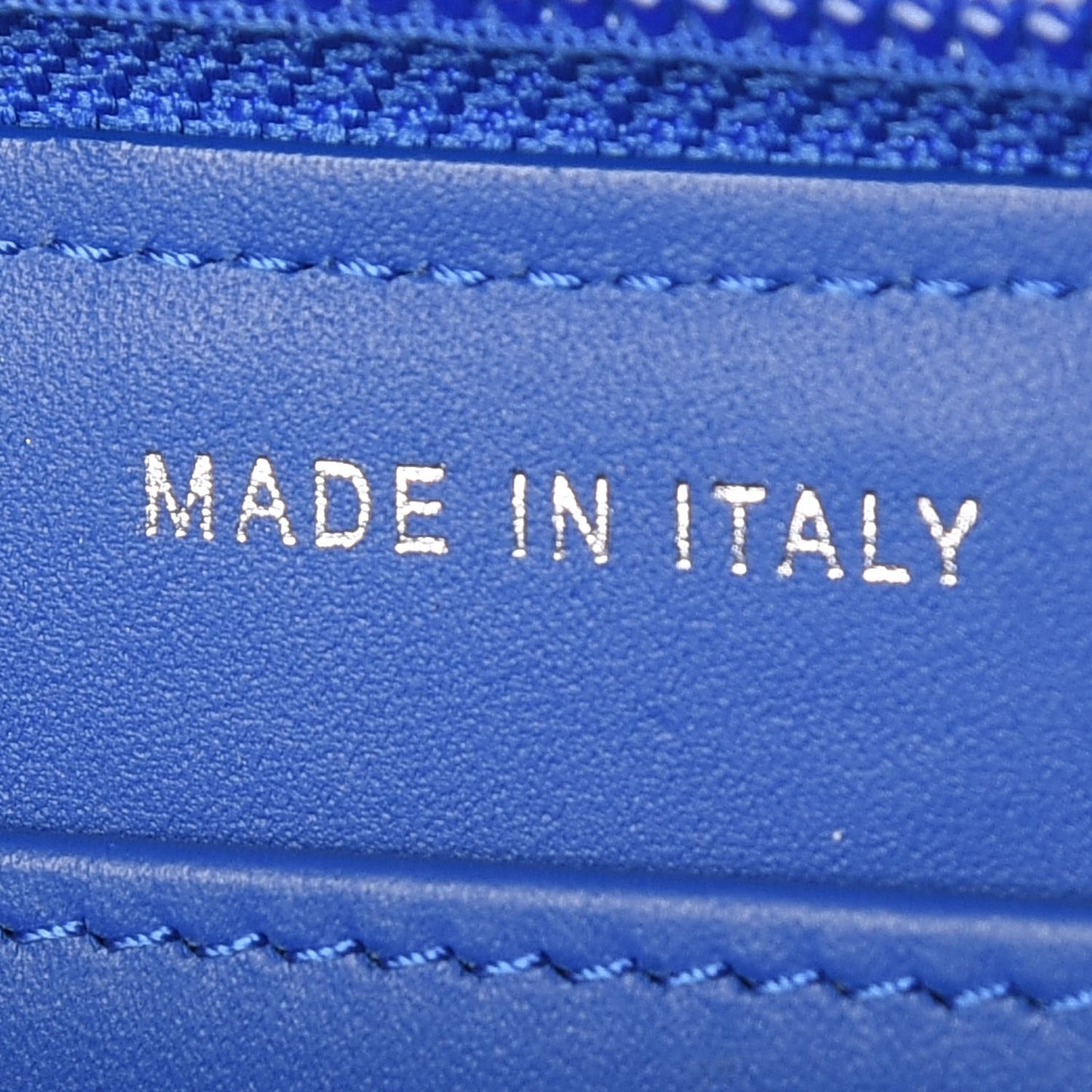 Patent Quilted Boy Zip Around Wallet Blue