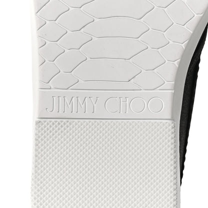 Jimmy Choo Fine Glitter Suede Mens Grove Sneakers 41.5 Black 6 of 7