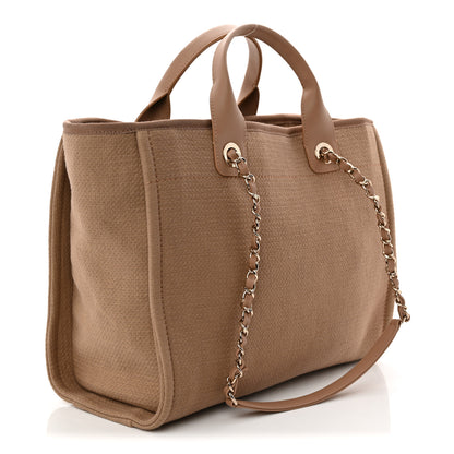 Chanel Mixed Fibers Small Deauville Tote Dark Beige 4 of 11