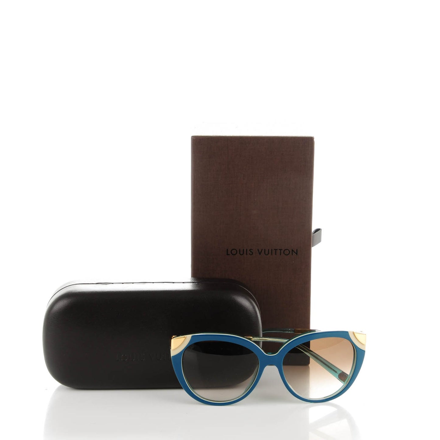 Amber Cat Eye Sunglasses Z0621E Petrole Blue