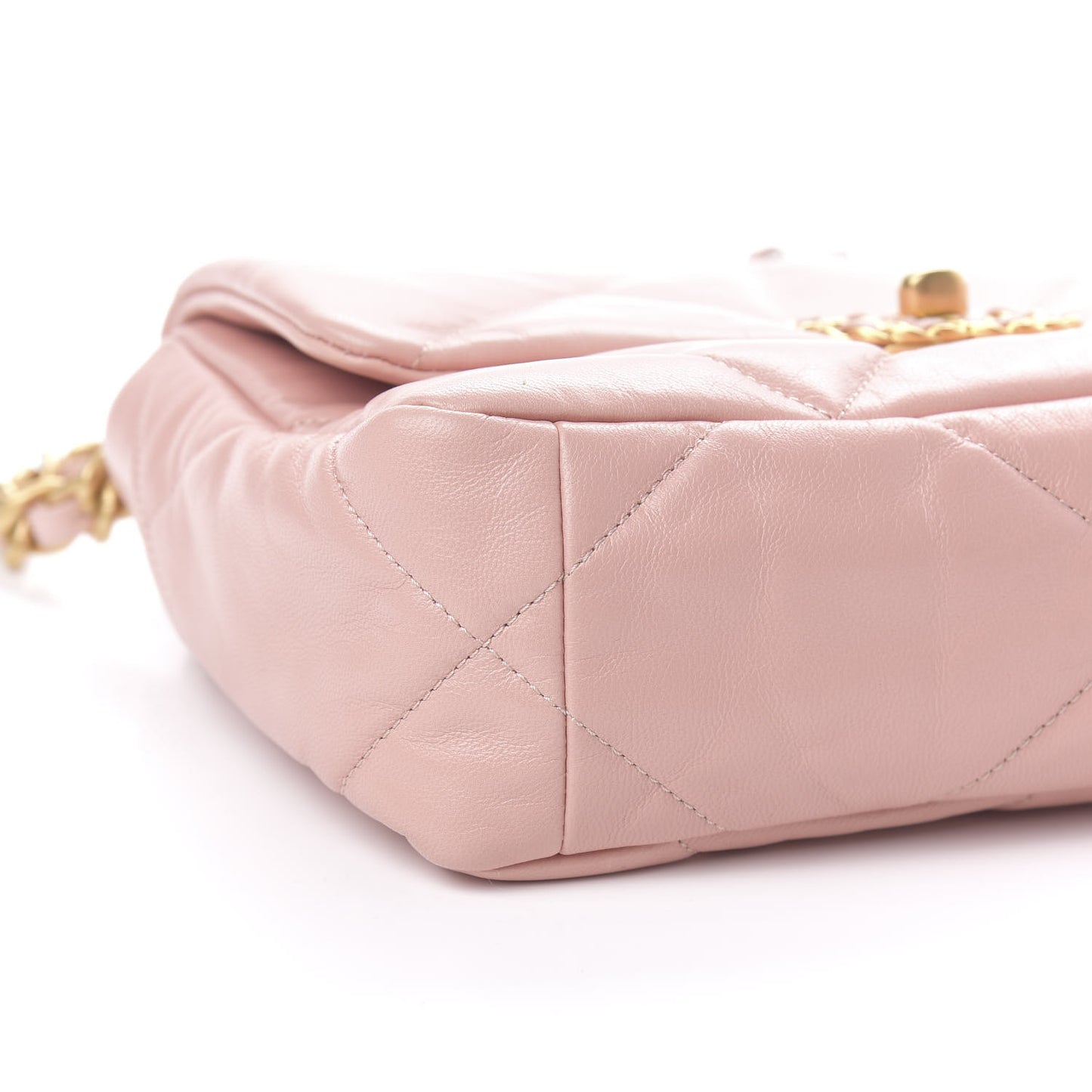 Goatskin Quilted Medium Chanel 19 Flap Light Pink