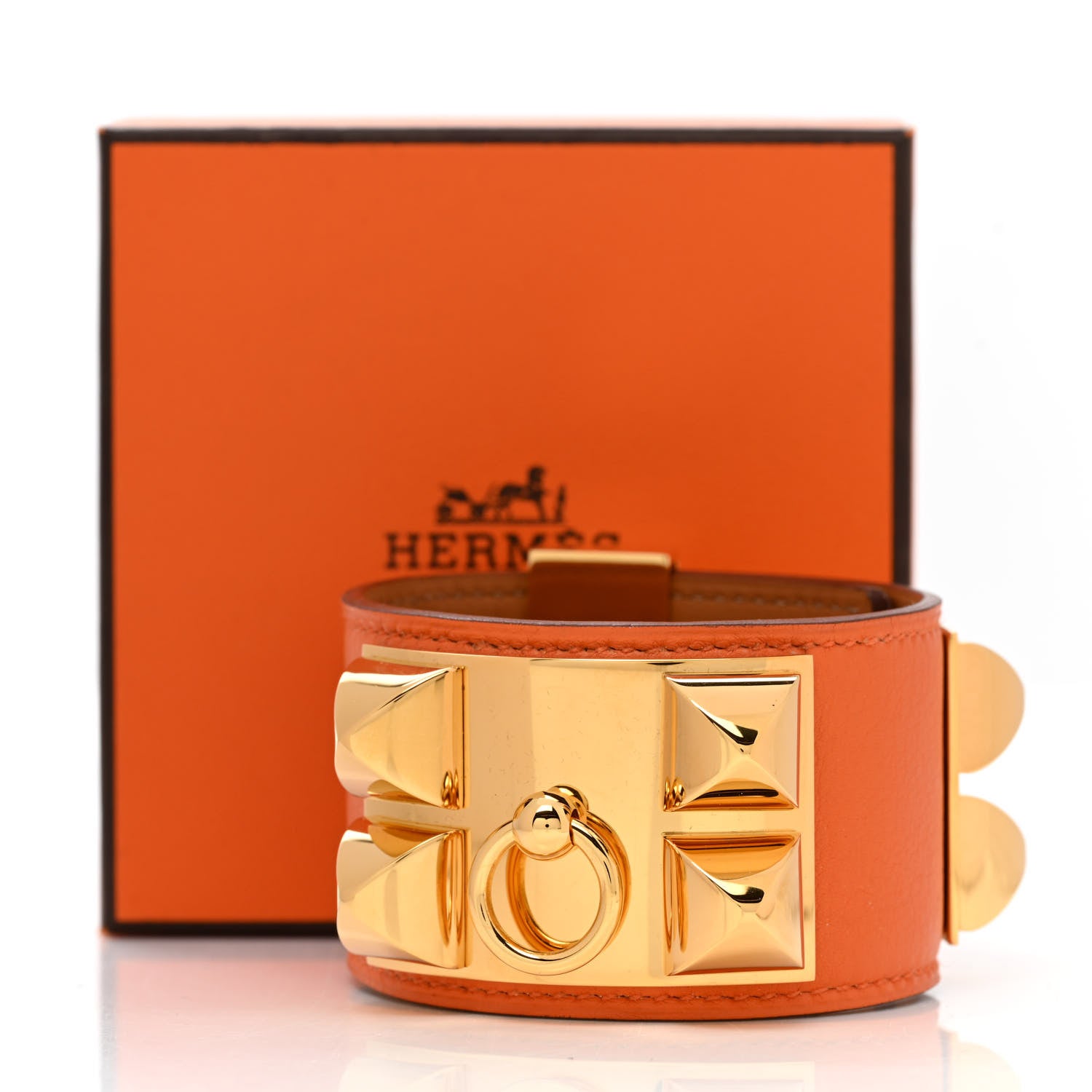 Hermes Swift Collier De Chien CDC Bracelet S Orange 3 of 6
