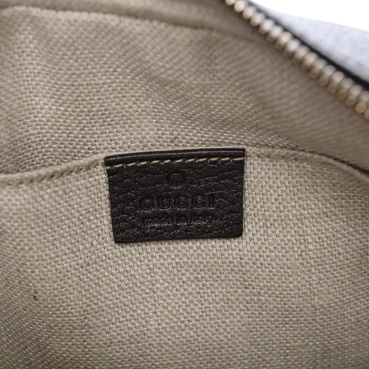 Gucci Textured Calfskin Web Small Webby Bee Shoulder Bag Brown Coffee 6 of 9