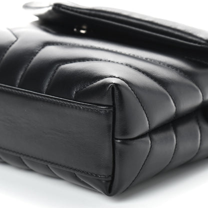 Saint Laurent Calfskin Y Quilted Monogram Toy Loulou Crossbody Bag Black 6 of 8