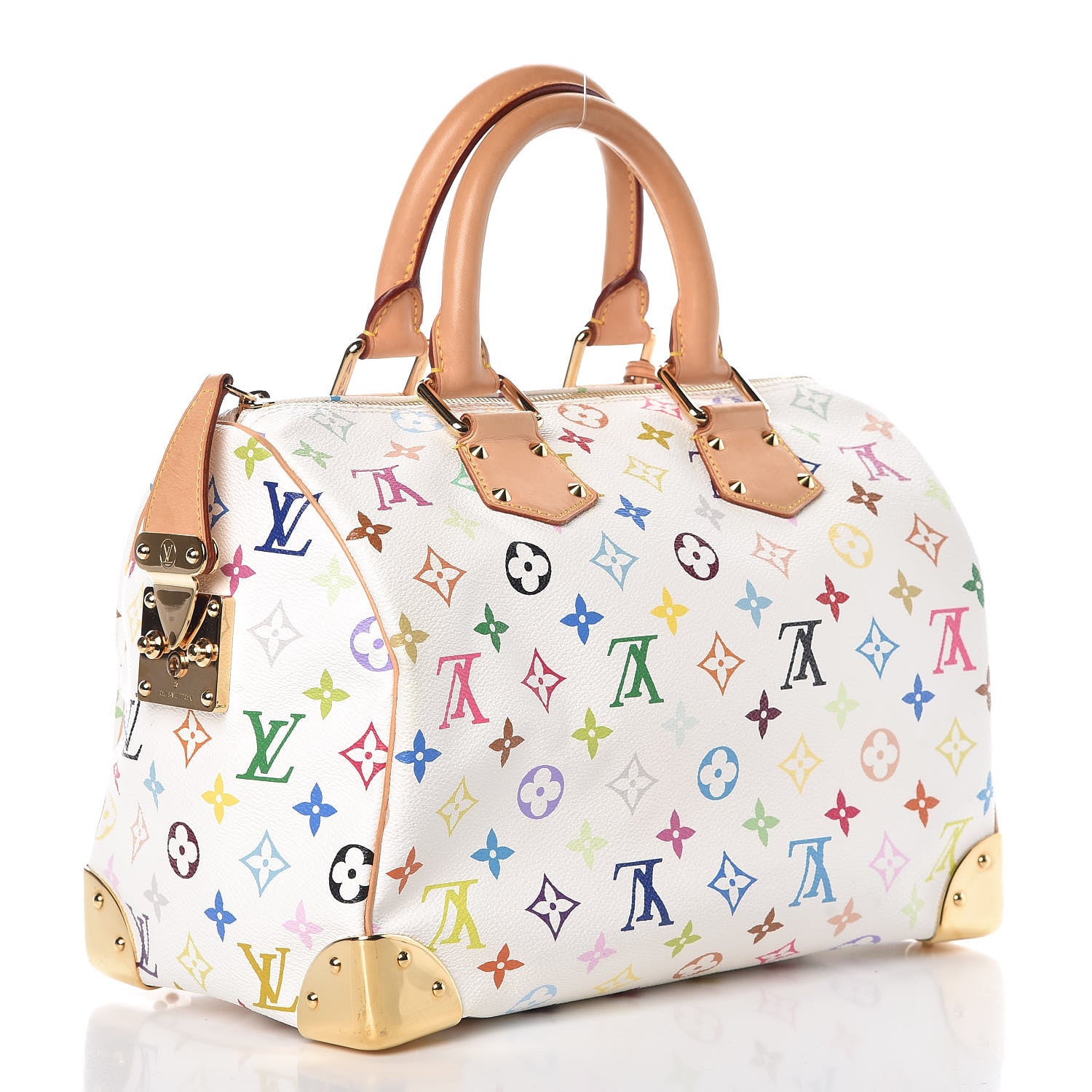 Louis Vuitton Monogram Multicolor Speedy 30 White 3 of 10