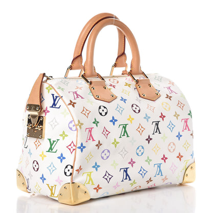 Louis Vuitton Monogram Multicolor Speedy 30 White 3 of 10