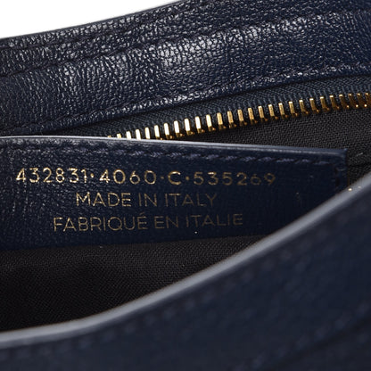 Balenciaga Chevre Gold Metallic Edge Hardware S City Bleu Nuit Dark Sea 7 of 8
