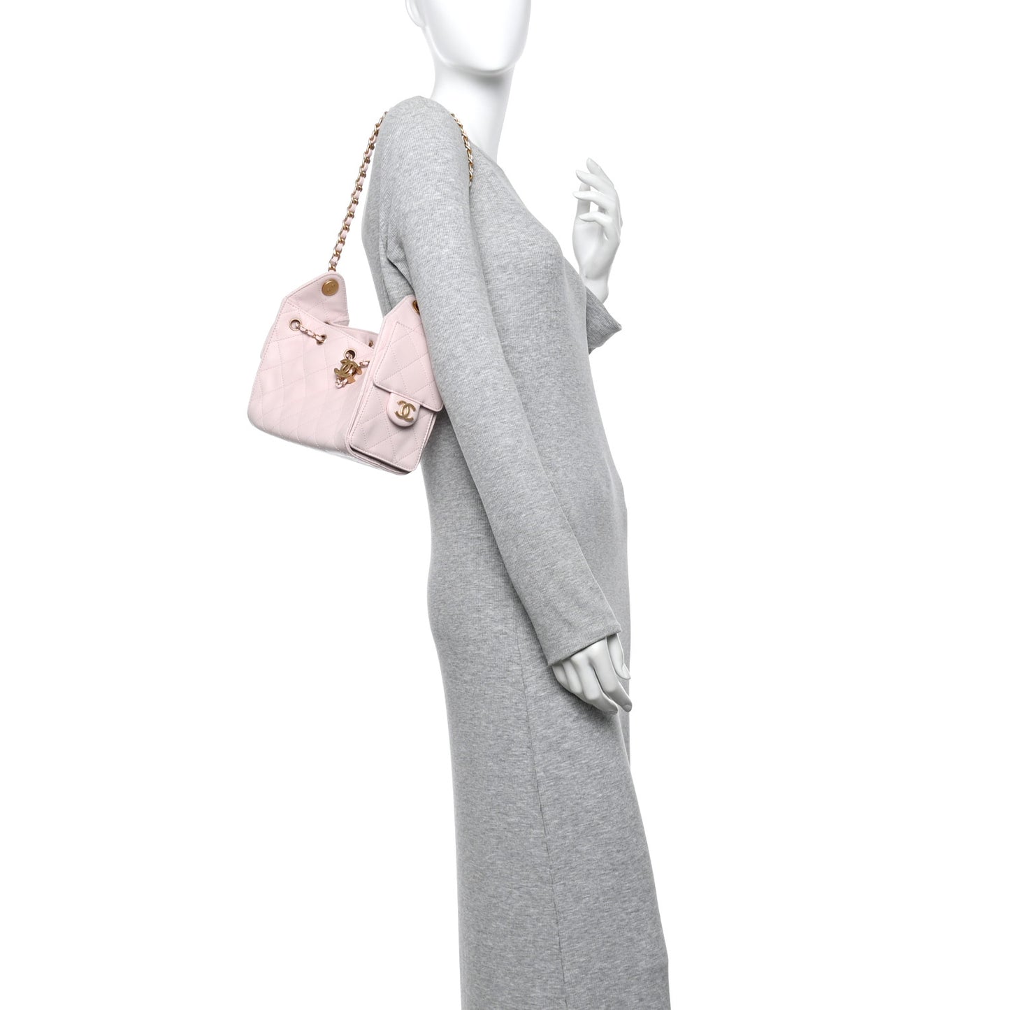 Caviar Quilted Mini Chanel 25 Handbag Light Pink