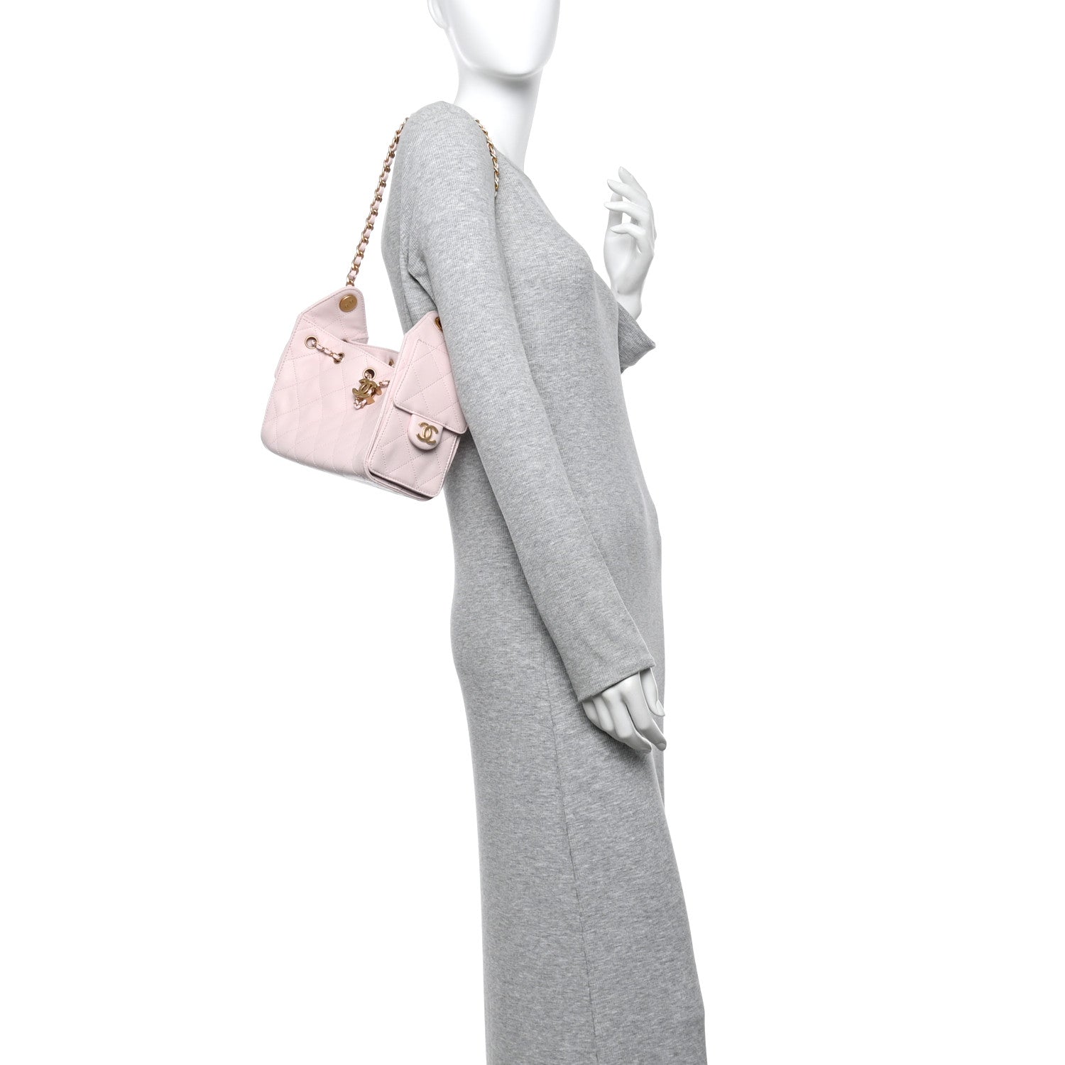 Chanel Caviar Quilted Mini Chanel 25 Handbag Light Pink 2 of 11