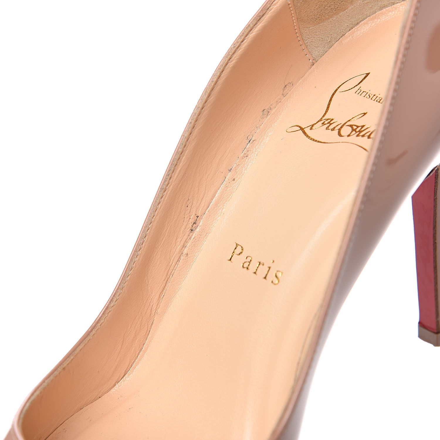 Christian Louboutin Patent Pigalle Plato 100 Pumps 35.5 Nude 8 of 11