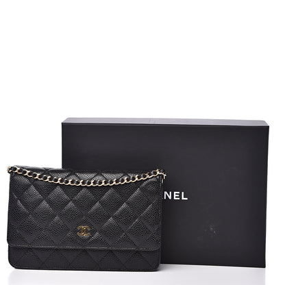 Chanel Caviar Quilted Wallet On Chain WOC Black 10 of 10