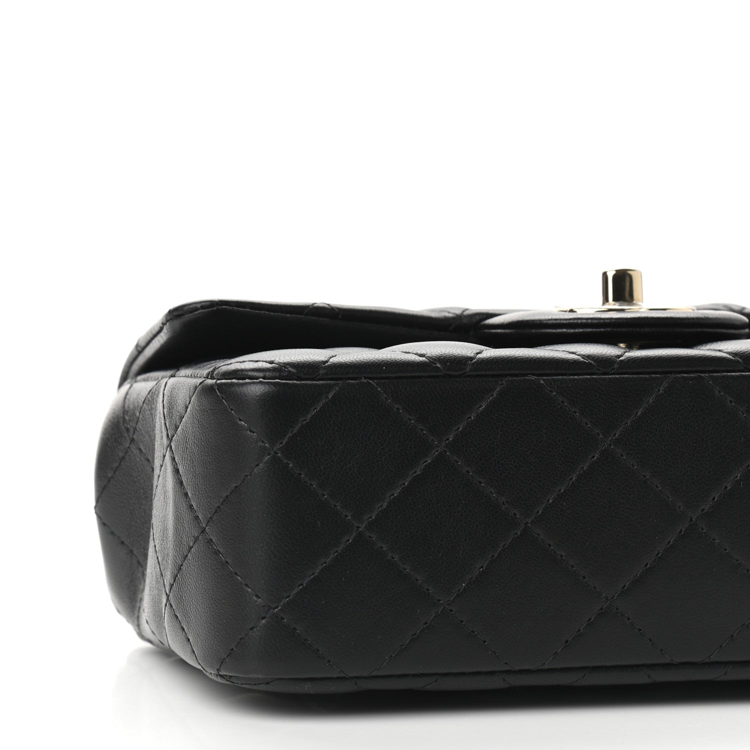 Chanel Lambskin Quilted Mini Rectangular Flap Black 8 of 9