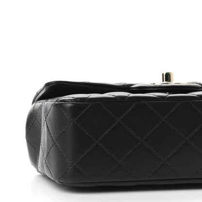 Chanel Lambskin Quilted Mini Rectangular Flap Black 8 of 9