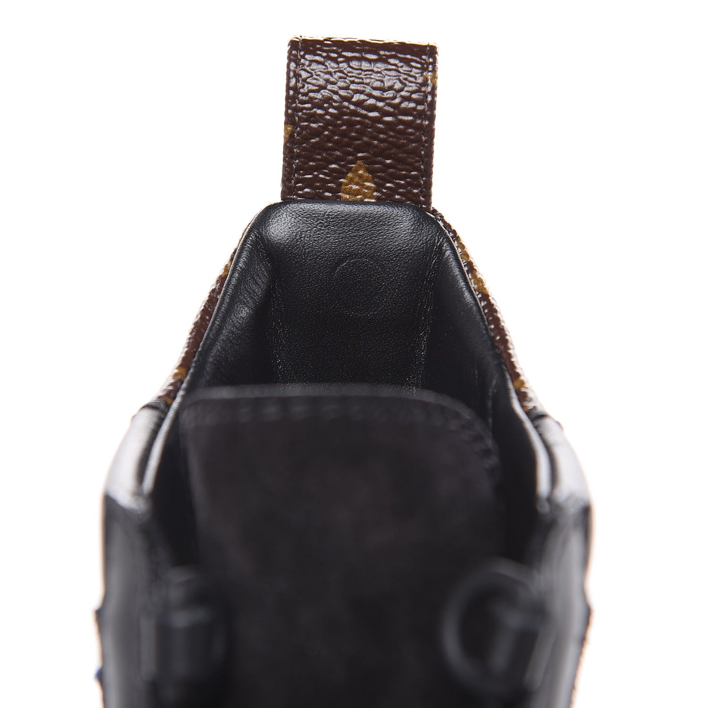 Suede Calfskin Monogram LV Black Heart Laureate Platform Desert Boots 36 Black