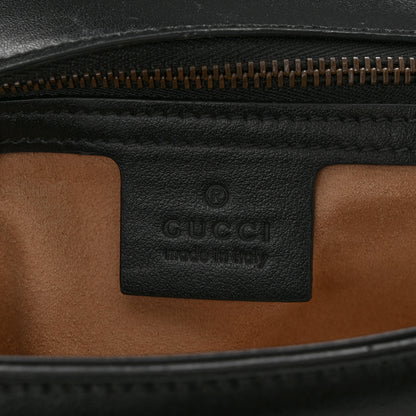 Gucci Calfskin Matelasse Small GG Marmont Shoulder Bag Black 5 of 11