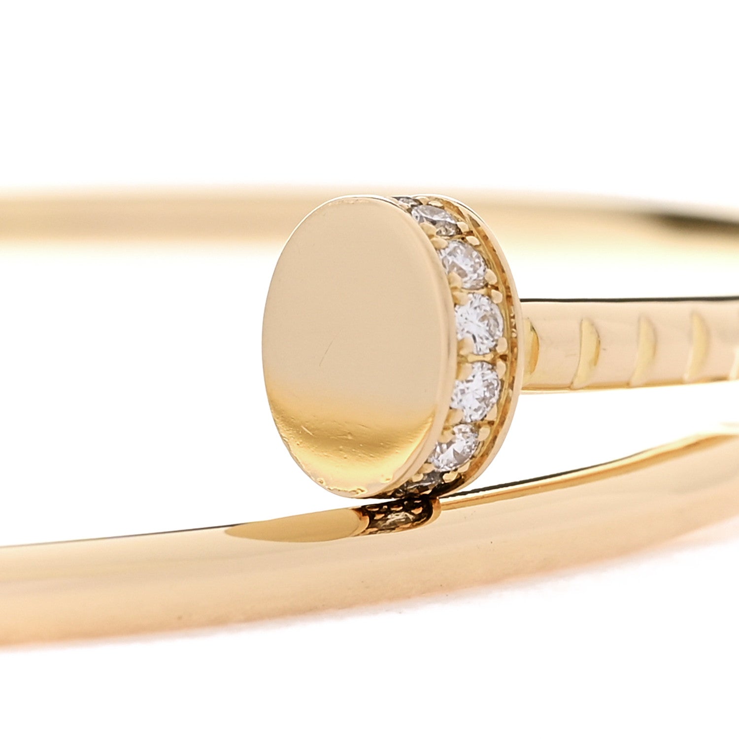 Cartier 18K Yellow Gold Diamond Small Juste Un Clou Bracelet 19 3 of 5