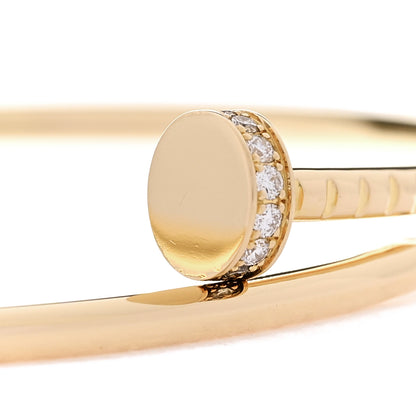 Cartier 18K Yellow Gold Diamond Small Juste Un Clou Bracelet 19 3 of 5