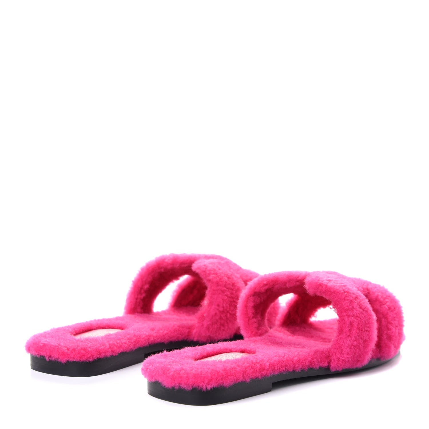 Hermes Woolskin Oran Sandals 39 Rose Fuchsia 3 of 4