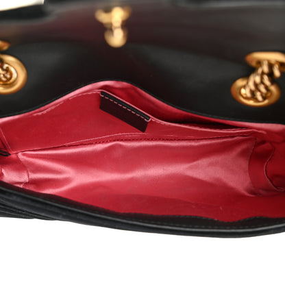 Gucci Velvet Matelasse Mini GG Marmont Shoulder Bag Black 5 of 15
