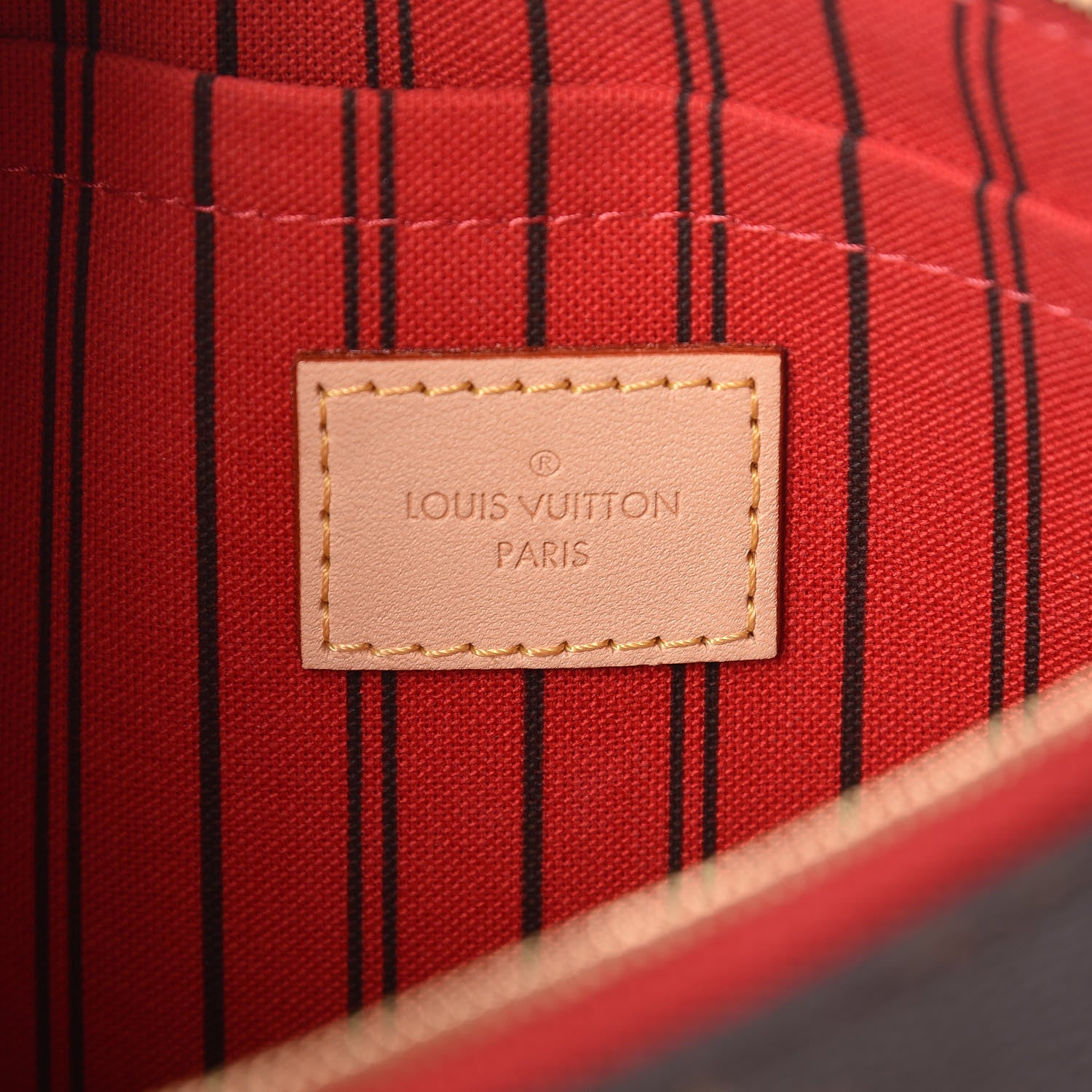 Louis Vuitton Monogram Neverfull MM GM Pochette Cherry 6 of 8