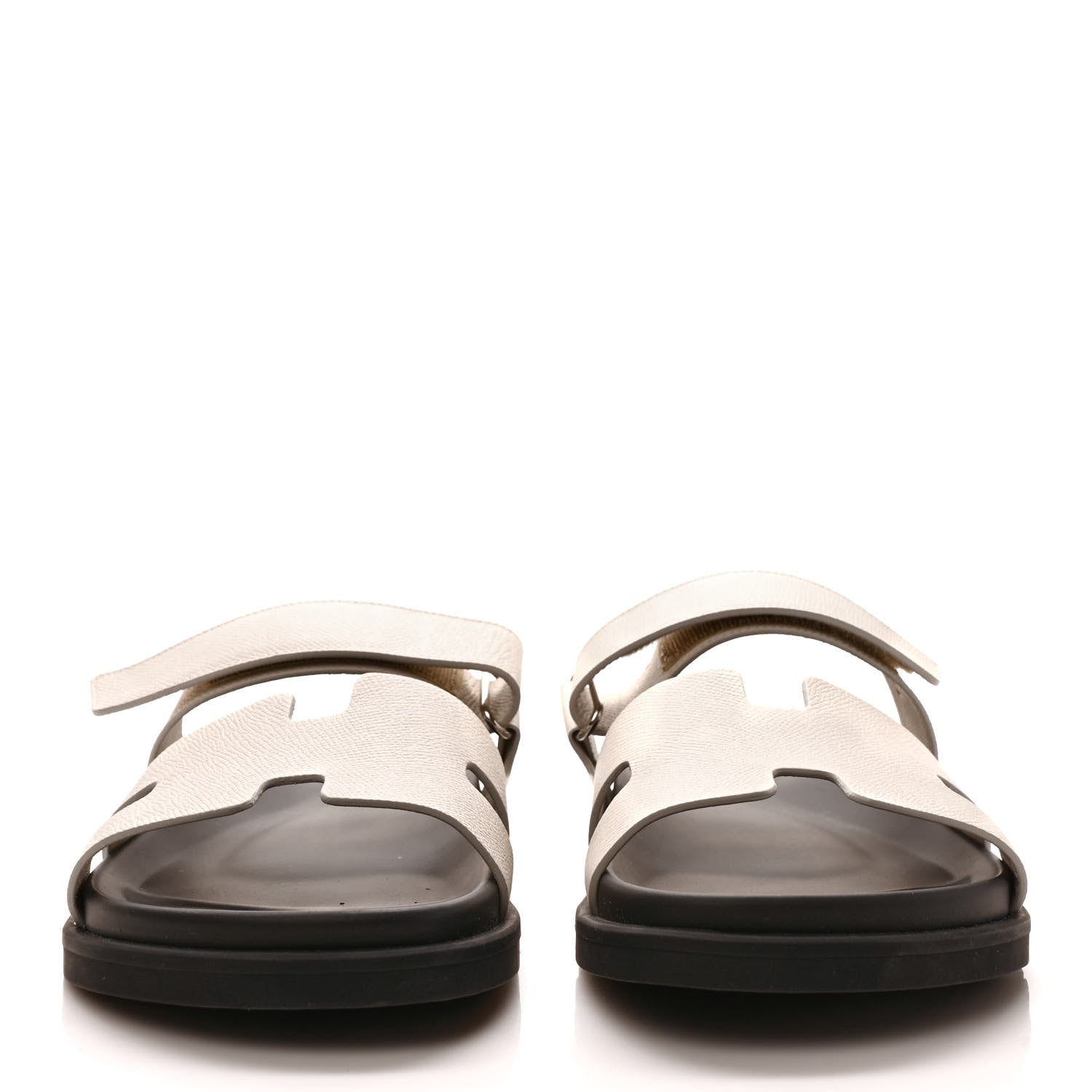 Hermes Epsom Mens Chypre Sandals 42.5 Beige Glaise 2 of 9