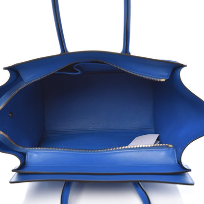 Celine Smooth Calfskin Mini Luggage Electric Blue 5 of 8