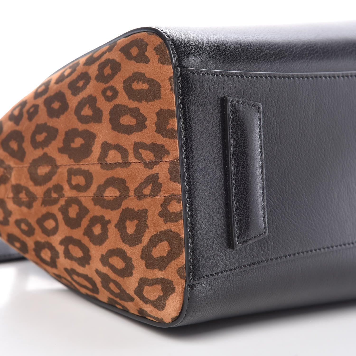 Givenchy Calfskin Suede Leopard Print Small Antigona Black 8 of 9