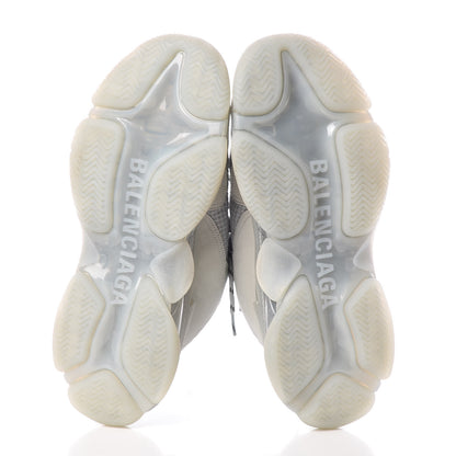 Balenciaga Fabric Mesh Clear Sole Mens Triple S Sneakers 45 Pearl Grey 5 of 7