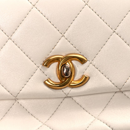 Chanel Lambskin Quilted CC Chain Flap Bag White 11 of 14