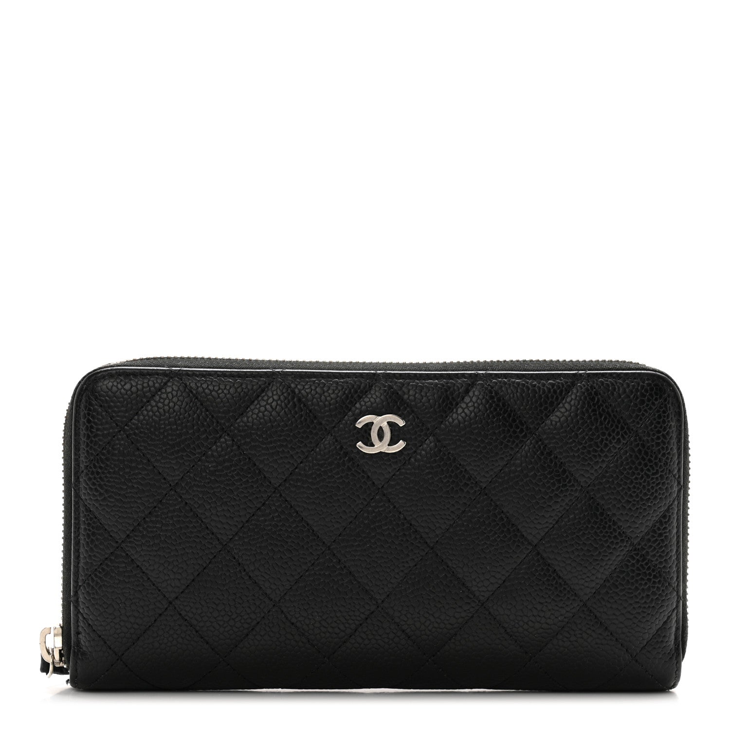 Chanel Caviar Quilted Large Gusset Zip Around Wallet Black 1 of 12