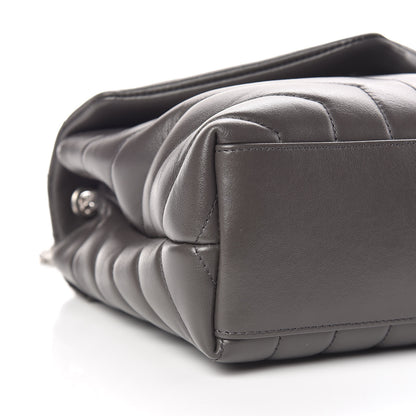 Saint Laurent Calfskin Y Quilted Monogram Small Loulou Chain Satchel Asphalt 5 of 10